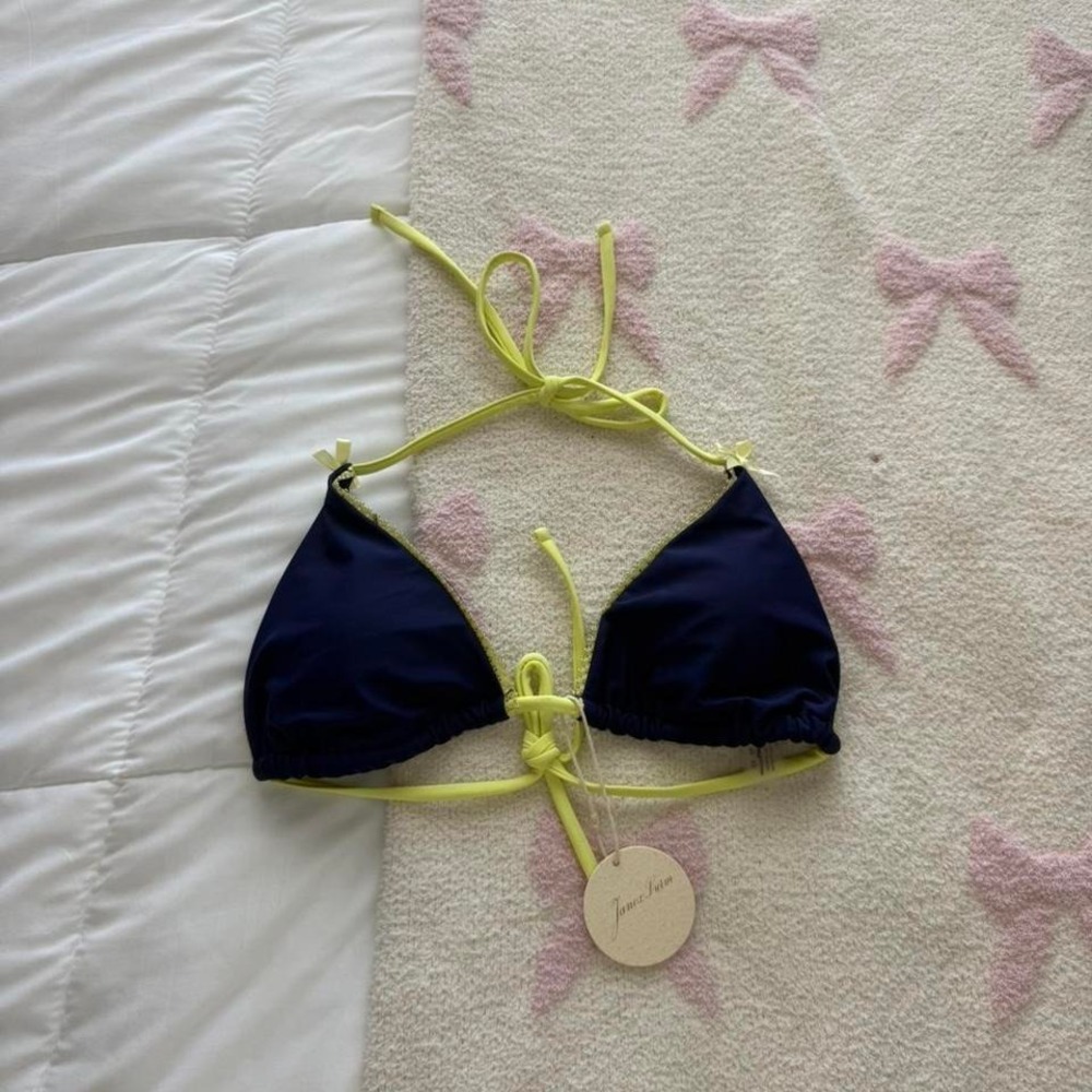 Navy‎ and Yellow Triangle Bikini New with tags in packaging
